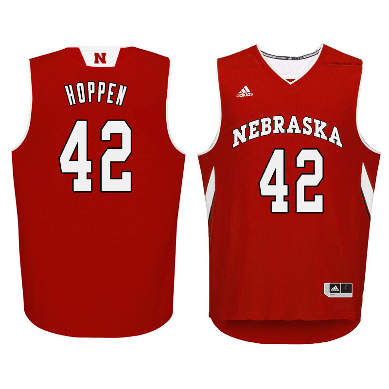 Men Nebraska Cornhuskers #42 Dave Hoppen College Basketball Jersyes Sale-Red - Click Image to Close